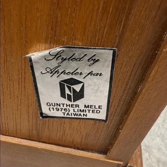 Vintage Wooden Jewelry Box 4 drawer, carousel with glass door Floral Design - Picture 9 of 11